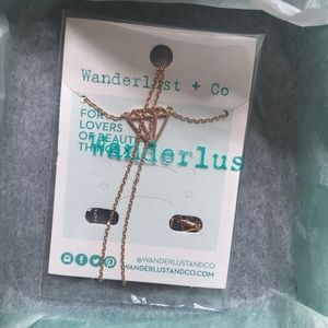 Rose gold diamond shaped necklace by Wanderlust+Co